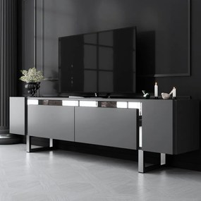 TV szekrény Yildiz - Anthracite, Silver