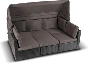 Kerti bútor szett fekete/barna színben – CALIENTE