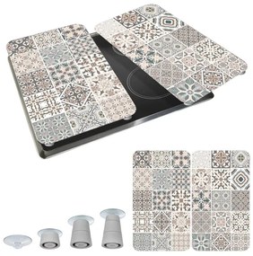 WENKO 53904100 - Főzőlap védőfedél 30x52 cm többszínű/szürke/átlátszó