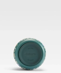 Chilly's Bottles termosz bögre - Pine Green 340ml, Summer Sprigs/Series 2 edition