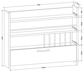 Konyhai polc Knott - White