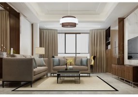 Csillár zsinóron CORSA 1xE27/60W/230V fehér/barna