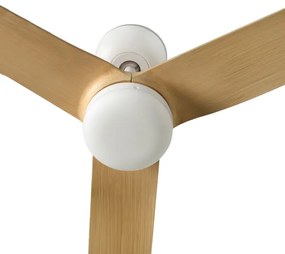 FARO 33816WT-20 - LED Dimmelhető ventilátor PUNT M LED/18W/230V barna/fehér átm. 132 cm WT + távirányító