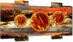 Festmények 120x65 Kíváncsi narancssárga gömbök