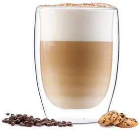 Klarstein Glaswerk Jesolo, thermo poharak dupla üveggel, 350 ml, kézműves, boroszilikát üveg