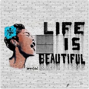 Poszterek 70x70 Banksy Life is beautiful