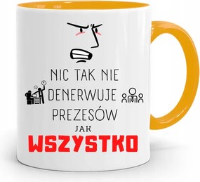Elnök-vezérigazgatónak Sárga Ajándék Bögre fényképes nyomtatással