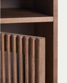 Sötétbarna éjjeliszekrény diófa dekorral Beyla – Kave Home