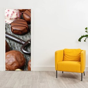 Fotótapéta ajtóra - Csokoládé és kulcs (95x205cm)