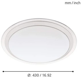 Eglo 33255 - LED RGBW fényerőszabályozható mennyezeti lámpa COMPETA-C LED/17W/230V, átm. 43 cm