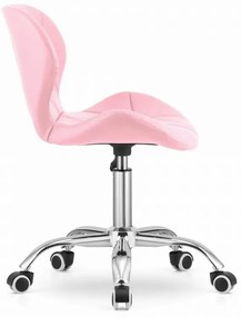 Dolgozószobai szett íróasztal TAYLOR SONOMA 100x50 cm + irodai szék AVOLA ökobőr rózsaszín