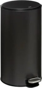 Hulladékgyűjtő Kosár fekete 30l Szűrővel fém pedál
