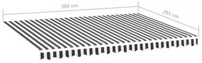 antracitszürke és fehér csere napellenző ponyva 4 x 3 m