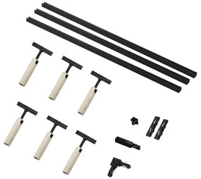 Modern sínrendszer 6 bézs és fekete reflektorral, 1 fázisú - Slimline Uzzy