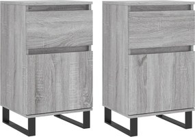 vidaXL 2 db szürke sonoma színű szerelt fa tálalószekrény 40x35x70 cm