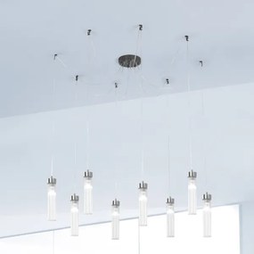 Kolarz 6009.30860 - Csillár zsinóron RAGGIO 8xE14/25W/230V pók matt króm