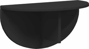 vidaXL Falpolc Falra szerelhető Fekete 48 x 24 x 24 cm Faanyag