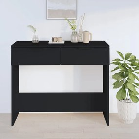 fekete szerelt fa tálalóasztal 90 x 36 x 75 cm