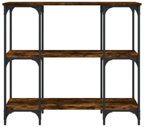 füstös tölgy színű szerelt fa tálalóasztal 102x35x90 cm
