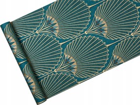 Art-deco tapéta Türkiz arany pálmalevelek
