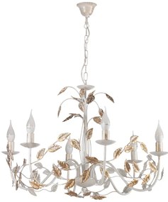 ONLI - Csillár láncon COLLANA 6xE14/6W/230V fehér/arany