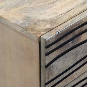 vidaXL Éjjeliszekrény Fehér és fekete 50 x 33 x 62 cm Tömör akácfa