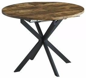 Gaston bővíthető étkezőasztal dió-fekete 100-135cm