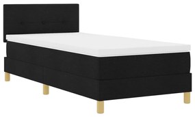 Box Spring Ágy matraccal Fekete 90x200 cm Szövet