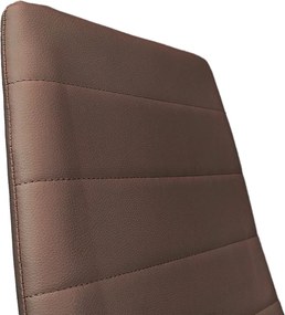 Tino NOVA Étkezőszék barna textilbőr + fém - barna