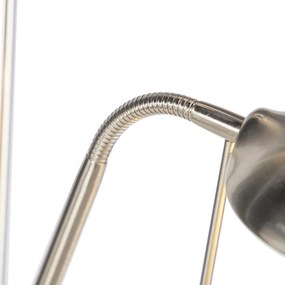 Acél állólámpa olvasólámpával, LED-del és dimmerrel - Diva 2