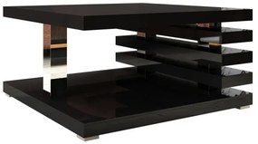 Kávésasztal KYOTO 31x60 cm fényes fekete