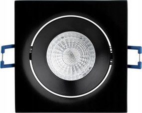 Süllyesztett lámpatest Halogén Mennyezeti lámpa Négyzet Mozgatható Szem GU10 Fekete