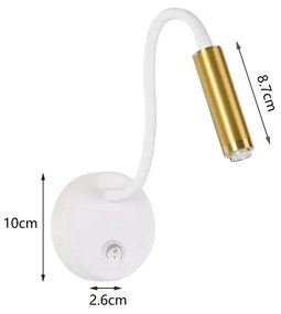 Brilagi - LED Dimmelhető flexibilis fali lámpa MAYA 1xG9/4W/230V fehér/arany