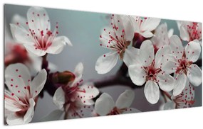 Virágos kép - piros (120x50 cm)