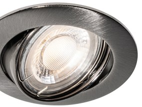 Modern beépíthető spotlámpa, bronzos, GU10, 50 mm, kerek, dönthető - Edu