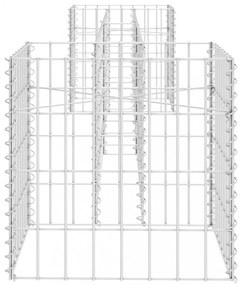 H alakú acéldrót virágtartó gabion 260 x 40 x 40 cm
