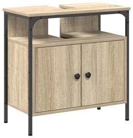 Fürdőszoba bútor szett 3 pcs sonoma tölgy 33 x 33 x 185.5 cm