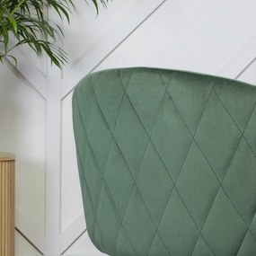 Elegáns Étkezőszék Zöld Bársony Kárpittal. ADELE