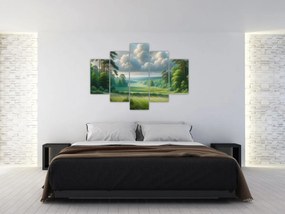 Kép - Zöld táj (150x105 cm)