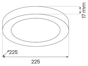 LED mennyezeti lámpa EVORA LED/18W/230V 3000/4000/6000K átm. 22,5 cm fehér