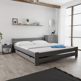 Magnat Ola ágy 180x200 cm, szürke Ágyrács: Ágyrács nélkül, Matrac: Matrac nélkül