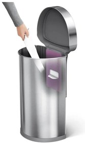 Rozsdamentes acél érintésmentes szemetes 45 l - simplehuman
