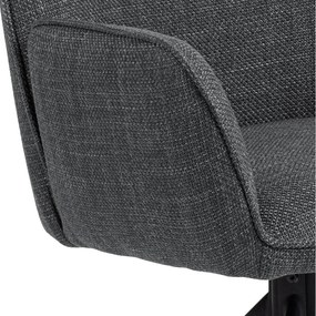 Sötétszürke kárpitozott karfás étkezőfotel szett 2 db-os Glenda – Actona