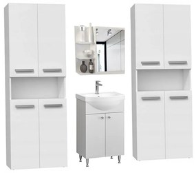 Adino Lungo fürdőszoba bútor szett Gilda II New alsószekrénnyel, mosdóval, Adino tükrös szekrénnyel