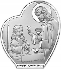 Vászonkép az elsőáldozás emlékére kislánynak 12x13.5 cm