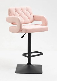 HR8403KW Rózsaszín modern velúr szék fekete lábbal