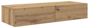 Falipolc fiókokkal artisian tölgy 100x36x19 cm műszaki fa