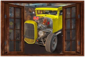 Poszterek 90x60 Sárga Hot Rod