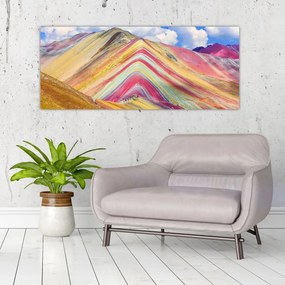 Kép - Rainbow Mountain, Peru (120x50 cm)