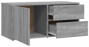 szürke sonoma színű szerelt fa TV-szekrény 80 x 34 x 36 cm